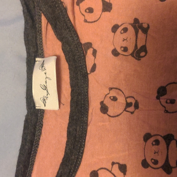 Pink panda ringer tee - Picture 2 of 4